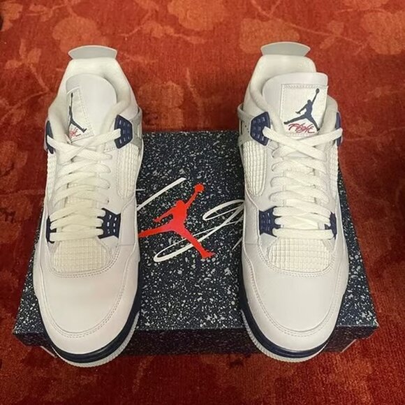 Nike Shoes Air Jordan 4 Retro “Midnight Navy” - Picture 3 of 6